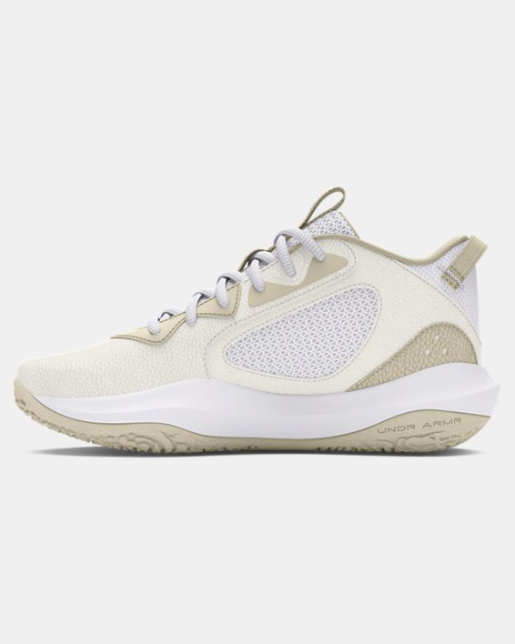 Unisex UA Lockdown 6 Basketball Shoes in White image number 1